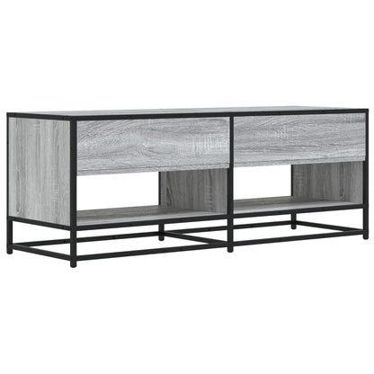 Mobile TV Grigio Sonoma 120,5x40x46cm Legno Multistrato Metallo - homemem39