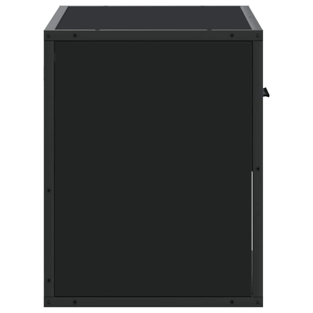 Mobile Porta TV Nero 60x31x39,5cm in Truciolato e Metallo - homemem39