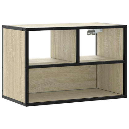 Mobile TV Rovere Sonoma 60x31x39,5cm Legno Multistrato Metallo - homemem39