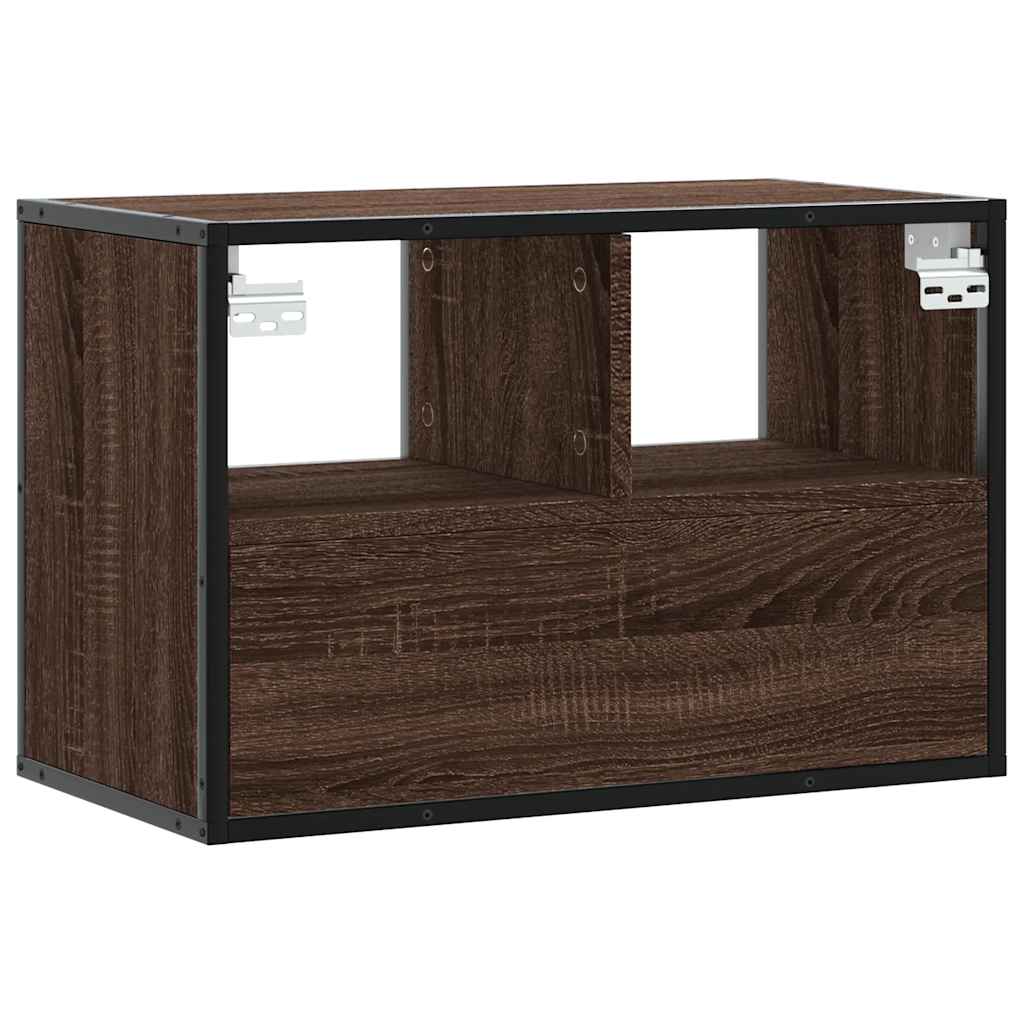 Mobile TV Rovere Marrone 60x31x39,5cm in Truciolato e Metallo - homemem39