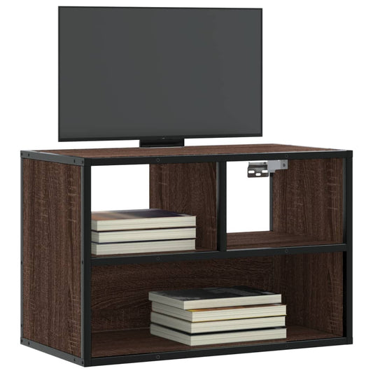 Mobile TV Rovere Marrone 60x31x39,5cm in Truciolato e Metallo - homemem39