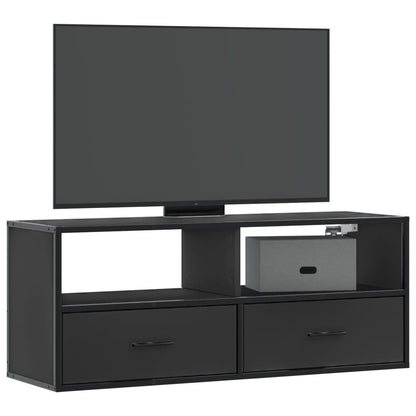 Mobile Porta TV Nero 100x31x39,5 cm in Truciolato e Metallo - homemem39