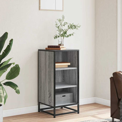 Credenza Grigio Sonoma 35,5x35x76 cm in Truciolato e Metallo - homemem39