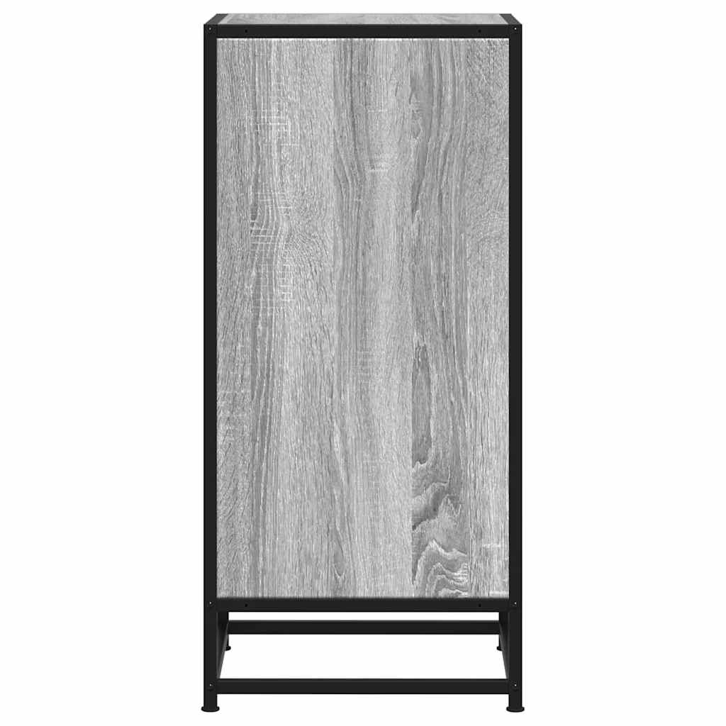 Credenza Grigio Sonoma 35,5x35x76 cm in Truciolato e Metallo - homemem39