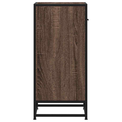 Credenza Rovere Marrone 35,5x35x76 cm in Truciolato e Metallo - homemem39