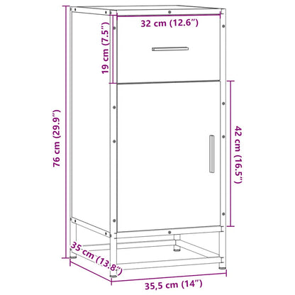 Credenza Rovere Sonoma 35,5x35x76 cm in Truciolato | homemem39