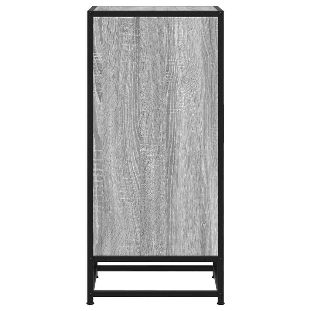 Credenza Grigio Sonoma 35,5x35x76 cm in Truciolato e Metallo - homemem39