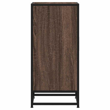 Credenza Rovere Marrone 35,5x35x76 cm in Truciolato e Metallo - homemem39