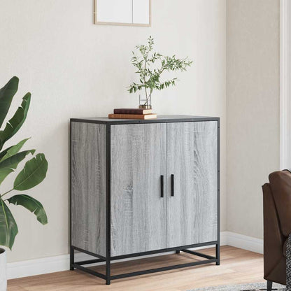 Credenza Grigio Sonoma 68x35x76 cm in Truciolato e Metallo - homemem39