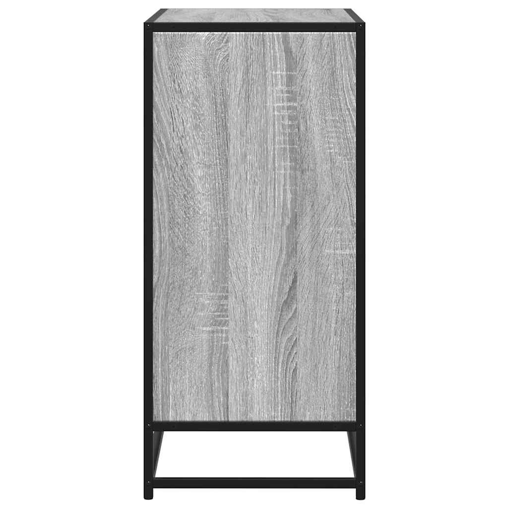 Credenza Grigio Sonoma 68x35x76 cm in Truciolato e Metallo - homemem39