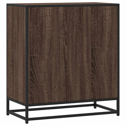 Credenza Rovere Marrone 68x35x76 cm in Truciolato e Metallo - homemem39