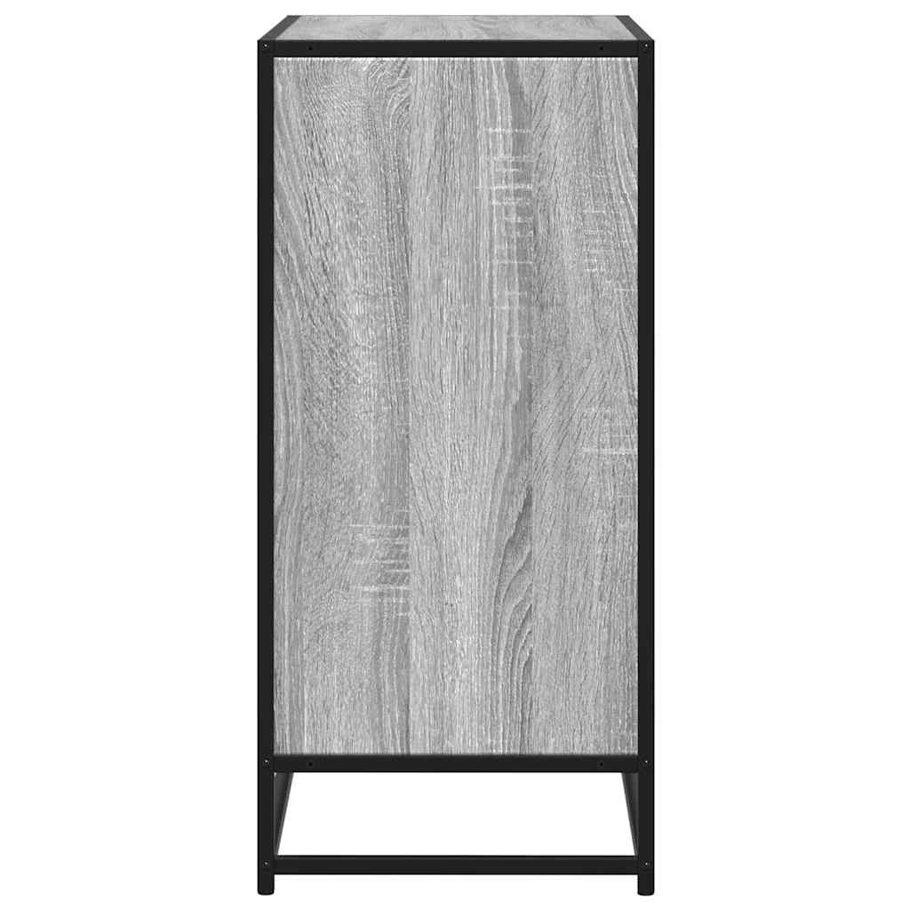 Credenza Grigio Sonoma 68x35x76 cm in Truciolato e Metallo - homemem39