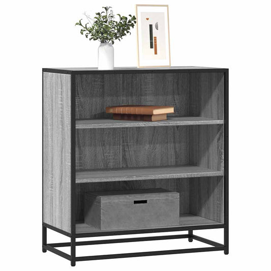 Credenza Grigio Sonoma 68x35x76 cm in Truciolato e Metallo - homemem39