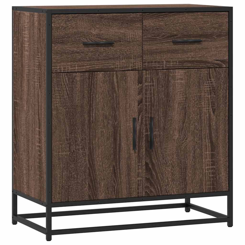 Credenza Rovere Marrone 68x35x76 cm in Legno Multistrato - homemem39