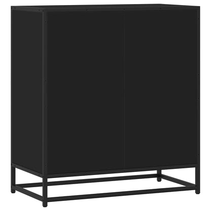 Credenza Rovere Nera 68x35x76 cm in Legno Multistrato - homemem39