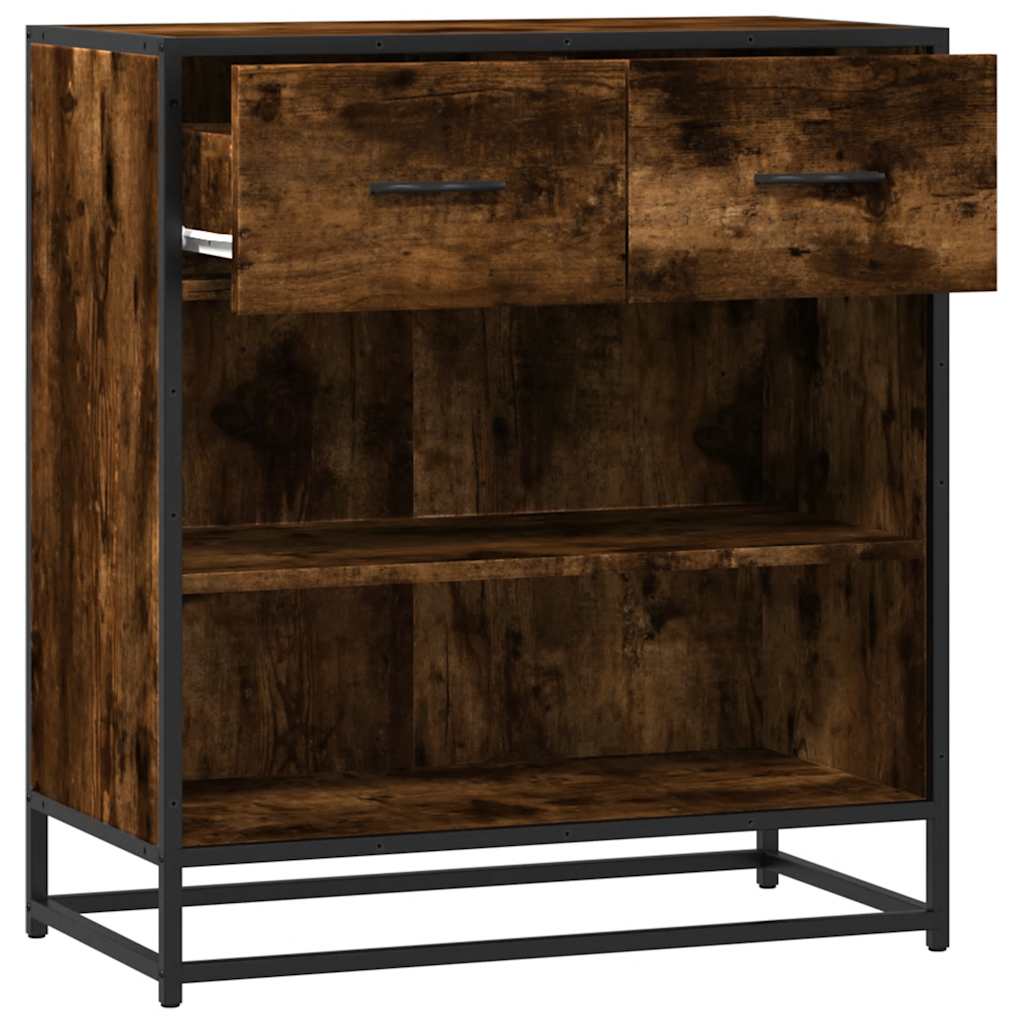 Credenza Rovere Fumo 68x35x76 cm in Legno Multistrato - homemem39