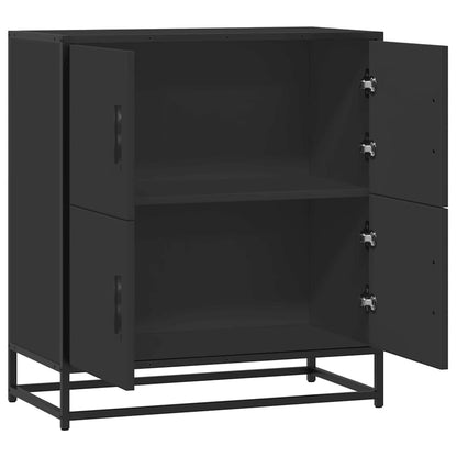 Credenza Rovere Nera 68x35x76 cm in Legno Multistrato - homemem39