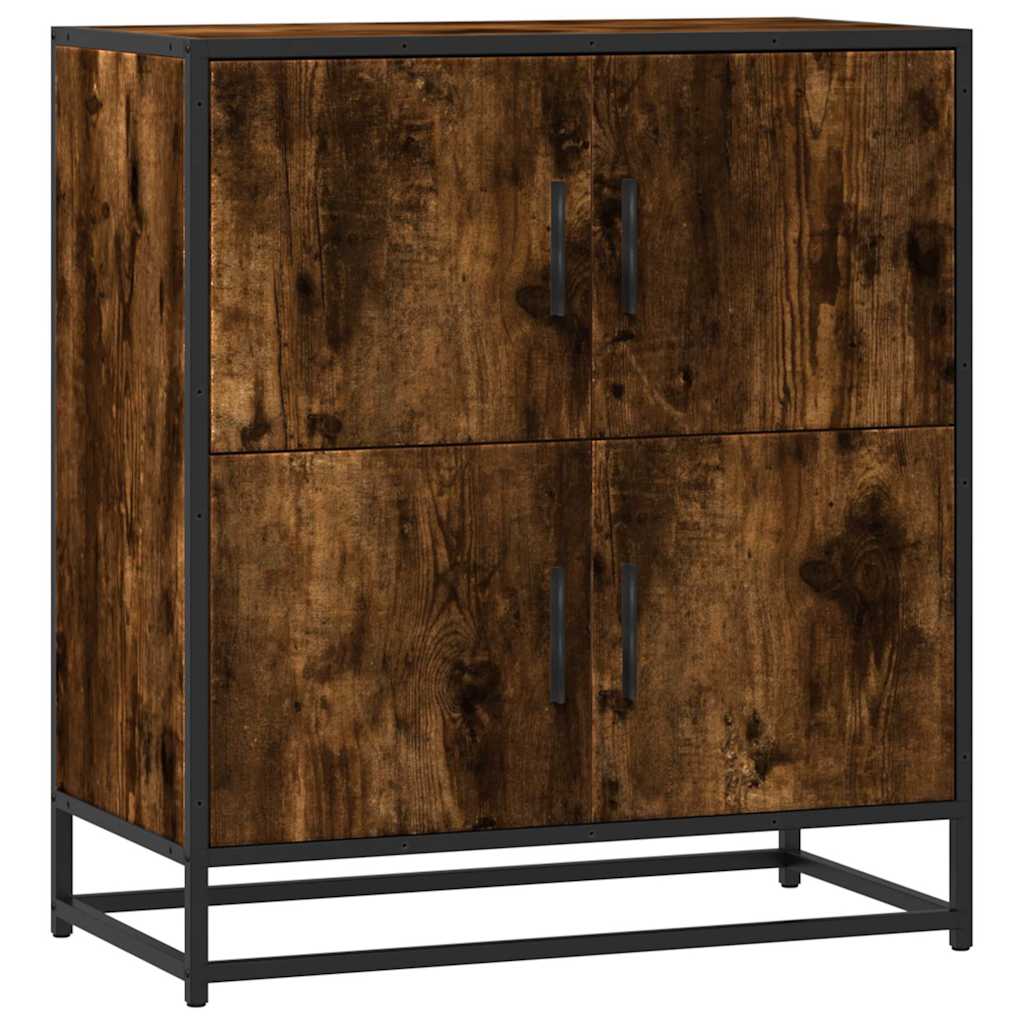 Credenza Rovere Fumo 68x35x76 cm in Legno Multistrato - homemem39