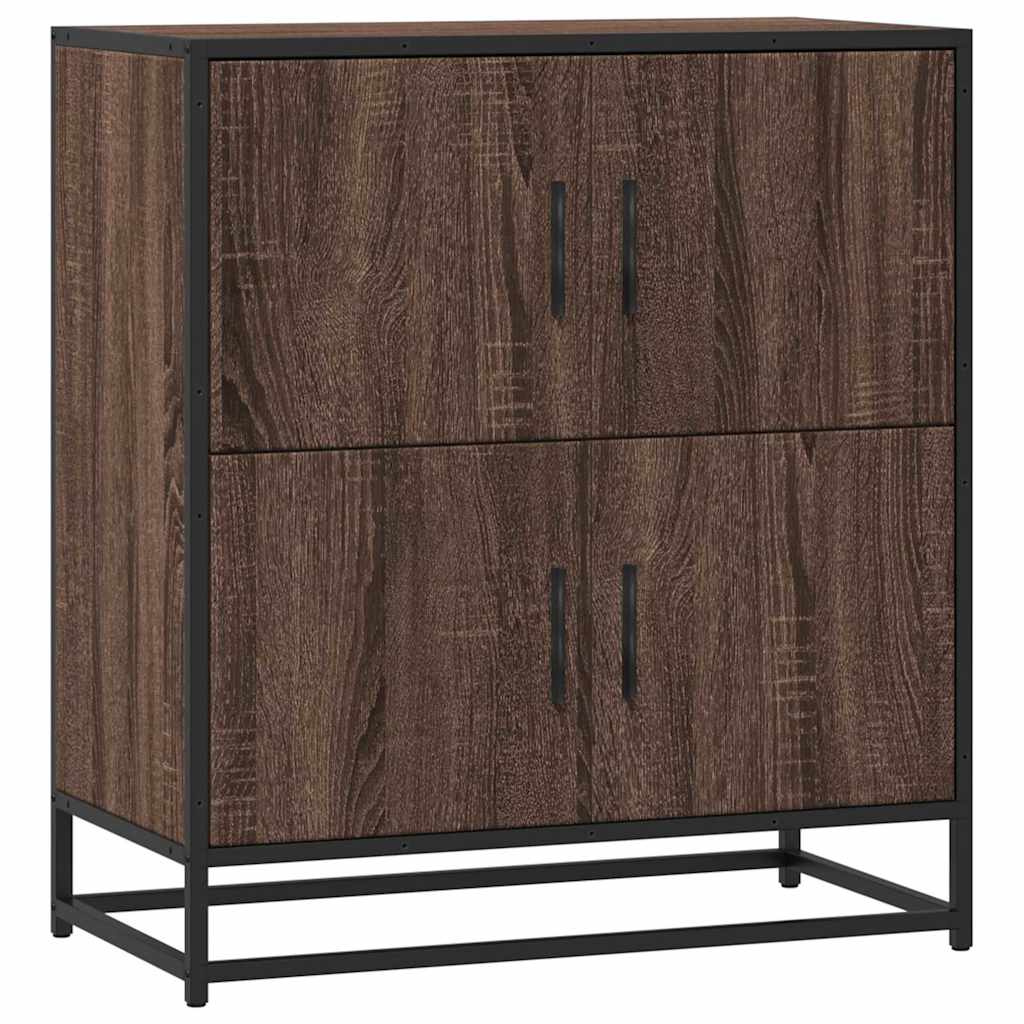 Credenza Rovere Marrone 68x35x76 cm in Legno Multistrato - homemem39