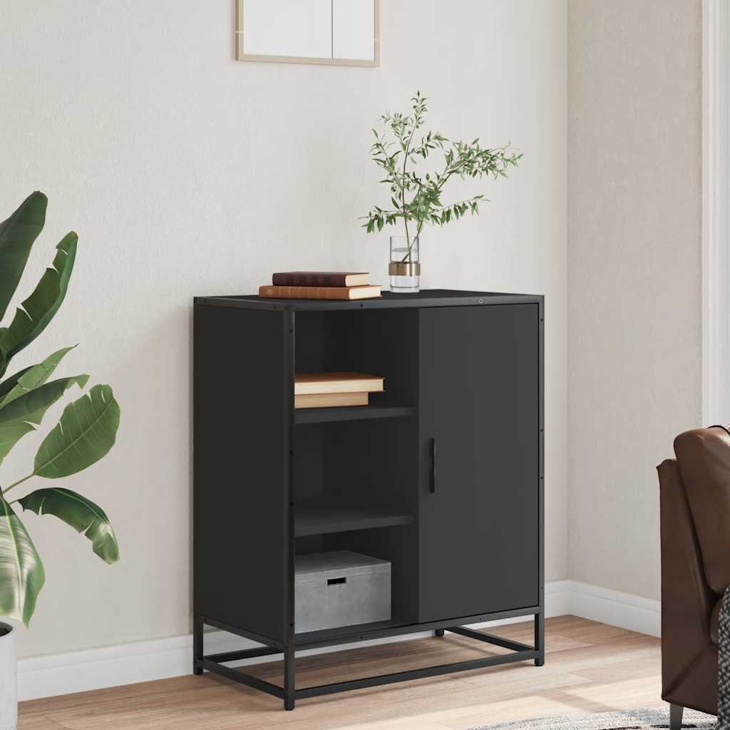 Credenza Nero 62x35x76 cm in Legno Multistrato - homemem39