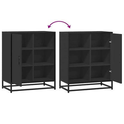 Credenza Nero 62x35x76 cm in Legno Multistrato - homemem39