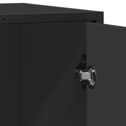 Credenza Nero 62x35x76 cm in Legno Multistrato - homemem39