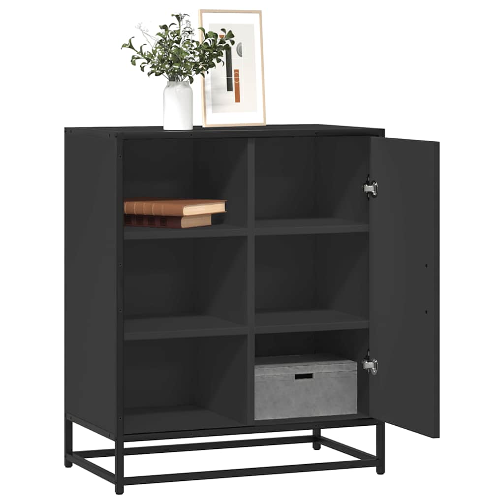 Credenza Nero 62x35x76 cm in Legno Multistrato - homemem39