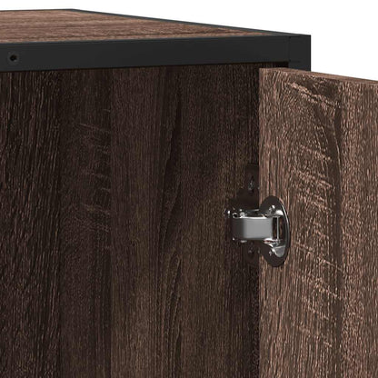 Credenza Rovere Marrone 62x35x76 cm in Legno Multistrato - homemem39