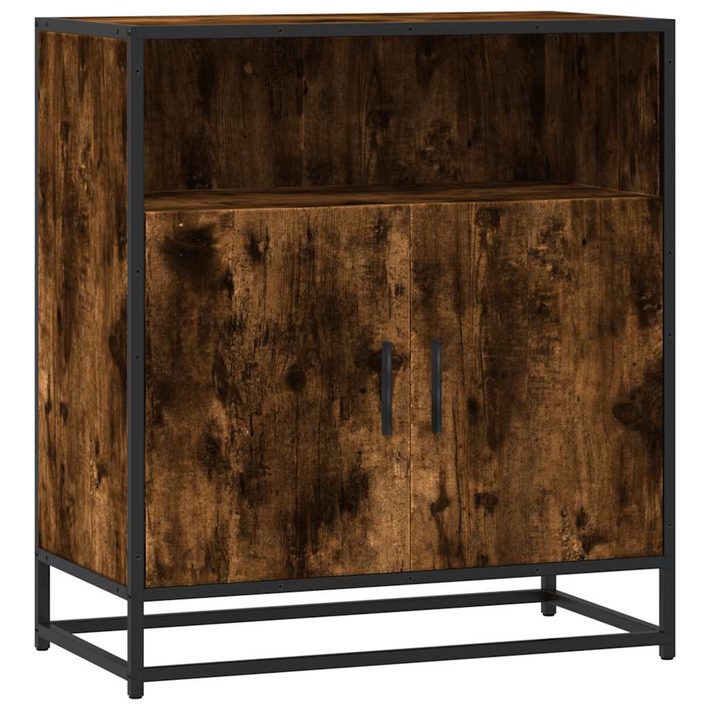Credenza Rovere Fumo 68x35x76 cm in Legno Multistrato - homemem39