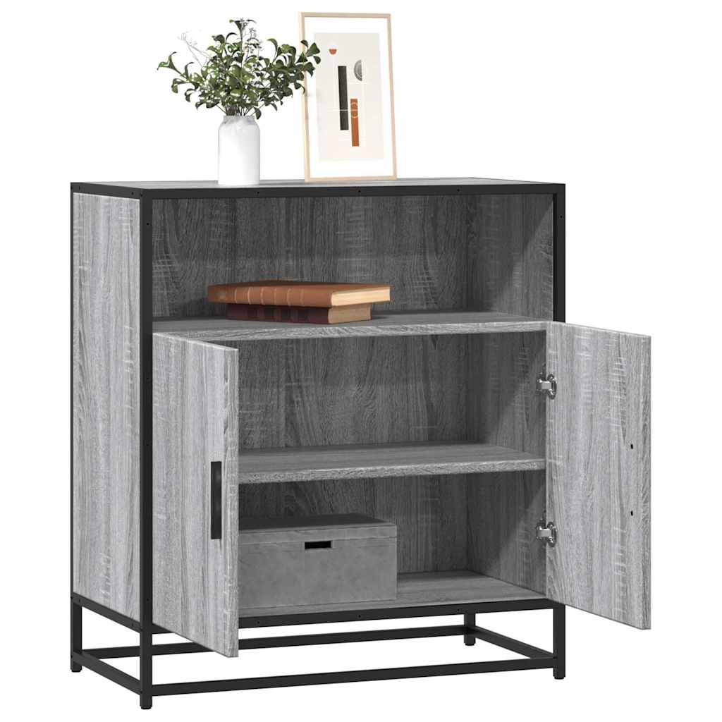 Credenza Grigio Sonoma 68x35x76 cm in Legno Multistrato - homemem39