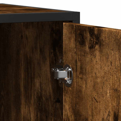 Credenza Rovere Fumo 94x35x76 cm in Legno Multistrato - homemem39