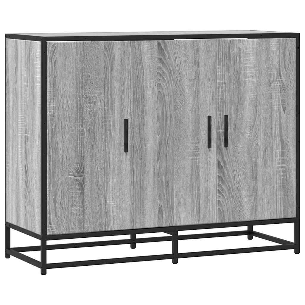Credenza Grigio Sonoma 94x35x76 cm in Legno Multistrato - homemem39