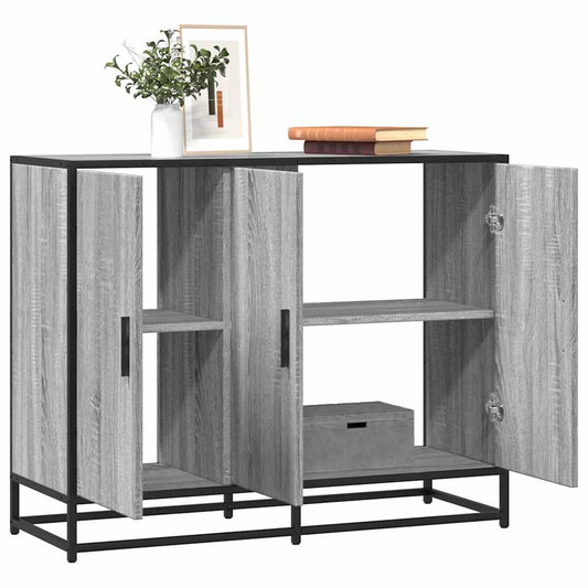 Credenza Grigio Sonoma 94x35x76 cm in Legno Multistrato - homemem39