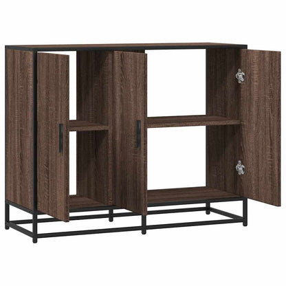 Credenza Rovere Marrone 94x35x76 cm in Legno Multistrato - homemem39