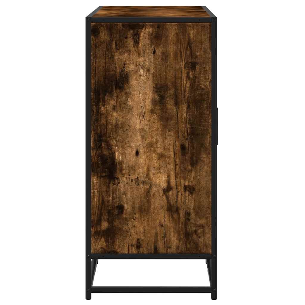 Credenza Rovere Fumo 92x35x76 cm in Legno Multistrato - homemem39