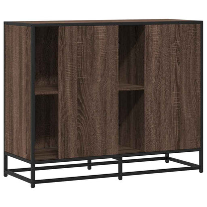 Credenza Rovere Marrone 92x35x76 cm in Legno Multistrato - homemem39