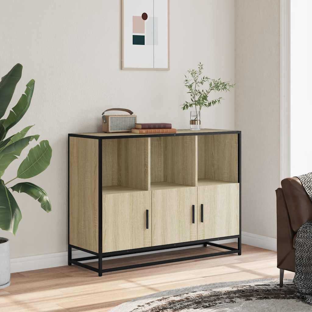 Credenza Rovere Sonoma 100x35x76 cm in Legno Multistrato - homemem39
