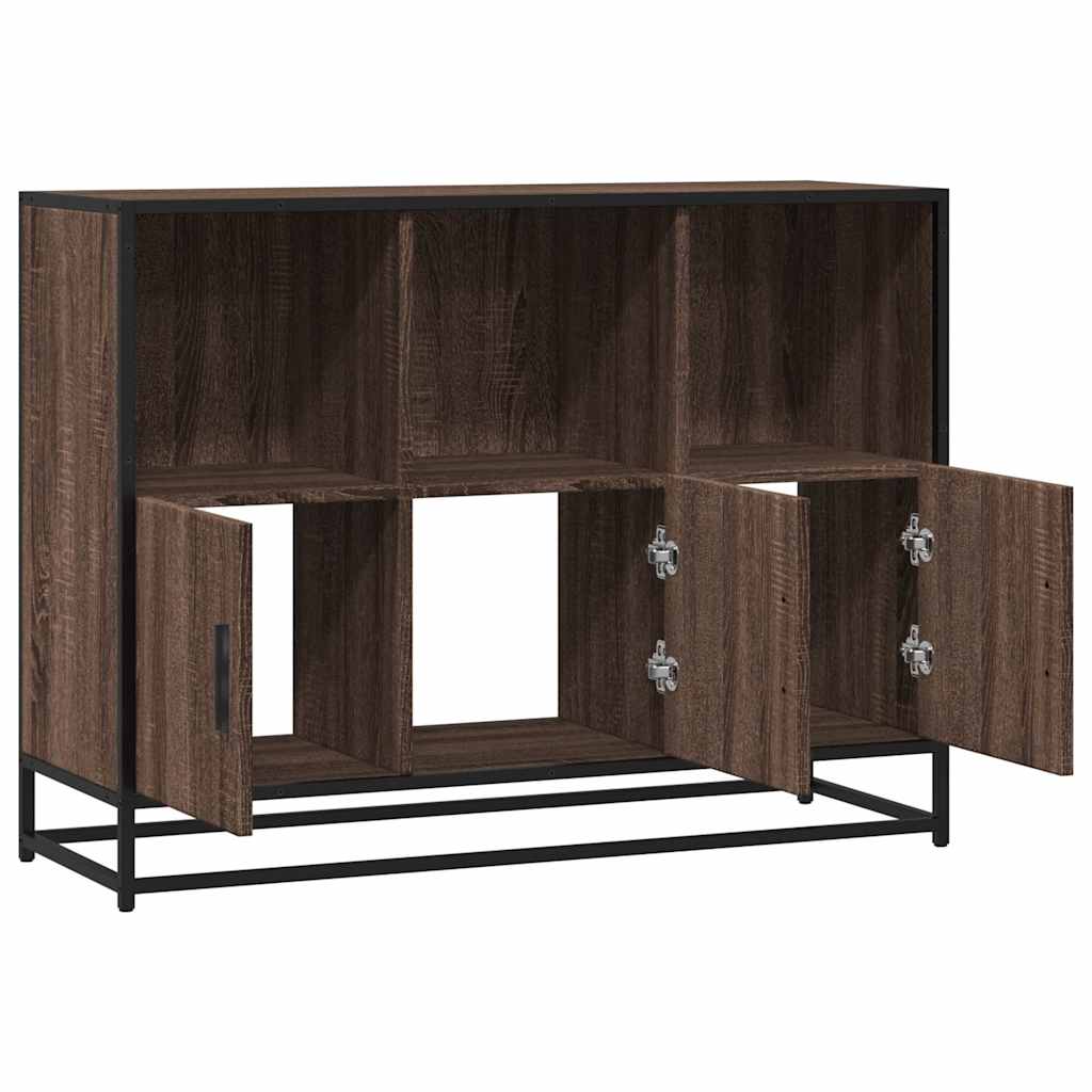 Credenza Rovere Marrone 100x35x76 cm in Legno Multistrato - homemem39