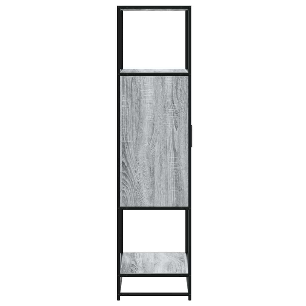 Credenza Grigio Sonoma 68x35x139 cm Legno Multistrato Metallo - homemem39