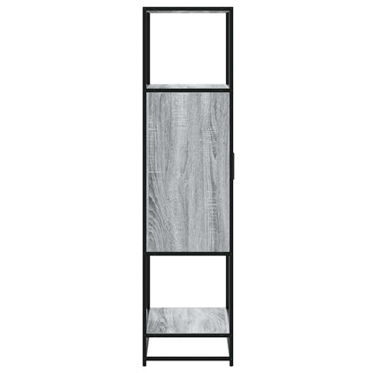 Credenza Grigio Sonoma 68x35x139 cm Legno Multistrato Metallo - homemem39