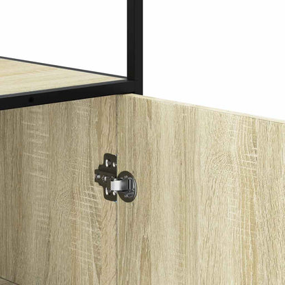 Credenza Rovere Sonoma 35,5x35x139 cm Legno Multistrato Metallo - homemem39