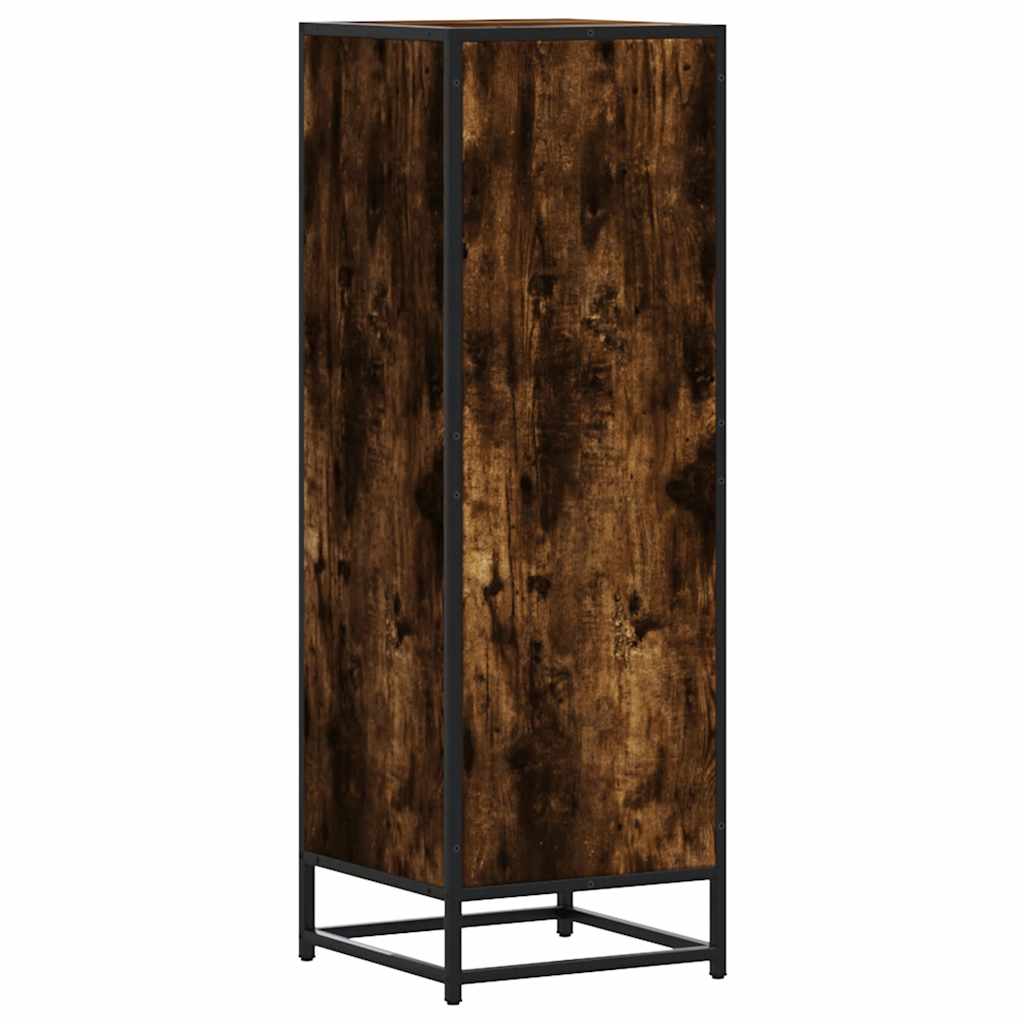 Credenza Rovere Fumo 35,5x35x106,5 cm Legno Multistrato Metallo | homemem39