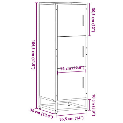 Credenza Rovere Marrone Legno Multistrato Metallo | homemem39