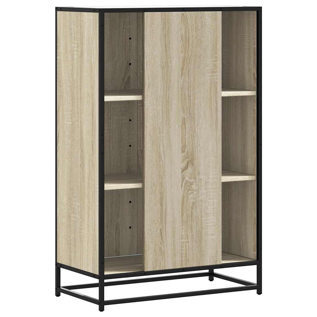 Credenza Rovere Sonoma 68x35x106,5 cm Legno Multistrato Metallo - homemem39