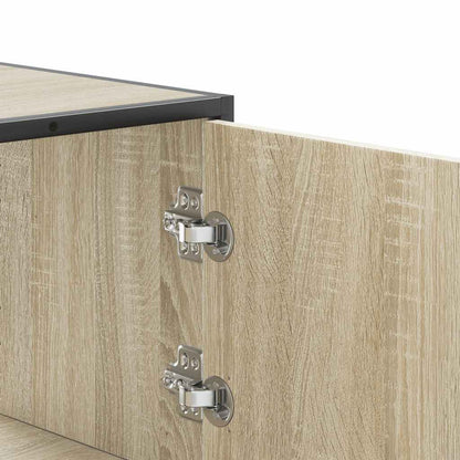 Credenza Rovere Sonoma 68x35x106,5 cm Legno Multistrato Metallo - homemem39