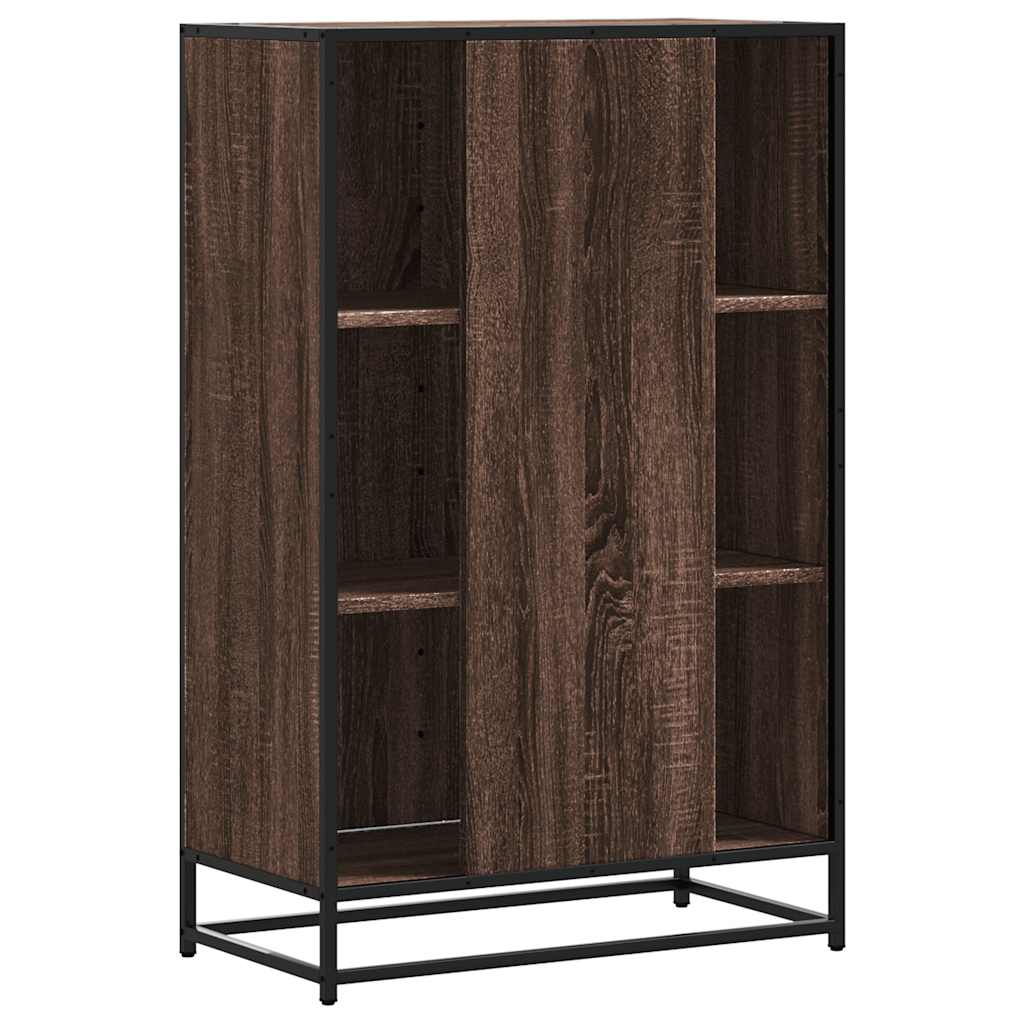 Credenza Rovere Marrone 68x35x106,5cm Legno Multistrato Metallo - homemem39