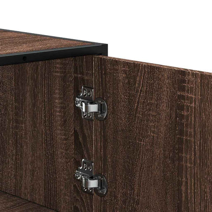 Credenza Rovere Marrone 68x35x106,5cm Legno Multistrato Metallo - homemem39