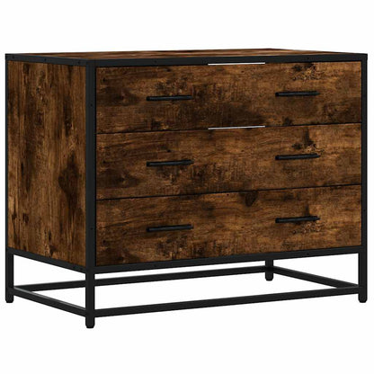 Cassettiera Rovere Fumo 70x41x56 cm in Legno Multistrato - homemem39