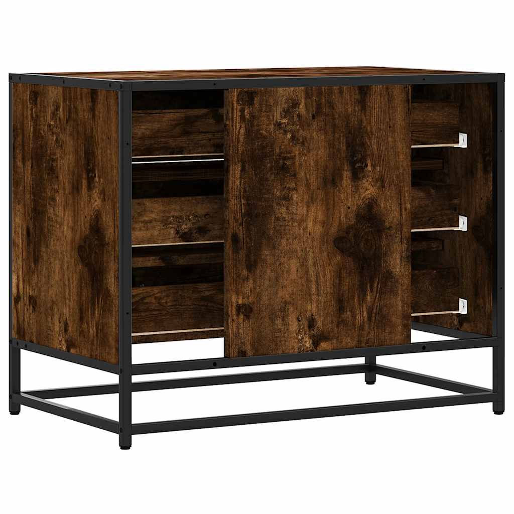 Cassettiera Rovere Fumo 70x41x56 cm in Legno Multistrato - homemem39