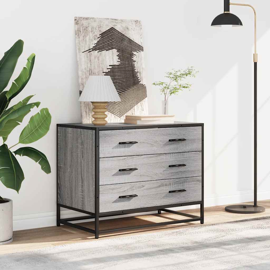 Cassettiera Grigio Sonoma 70x41x56 cm in Legno Multistrato - homemem39